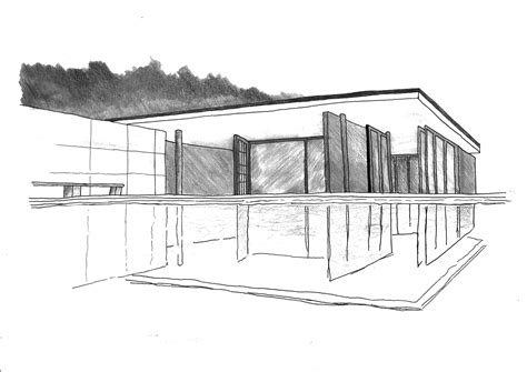 BARCELONA PAVILION | Barcelona pavilion, Barcelona pavilion sketch