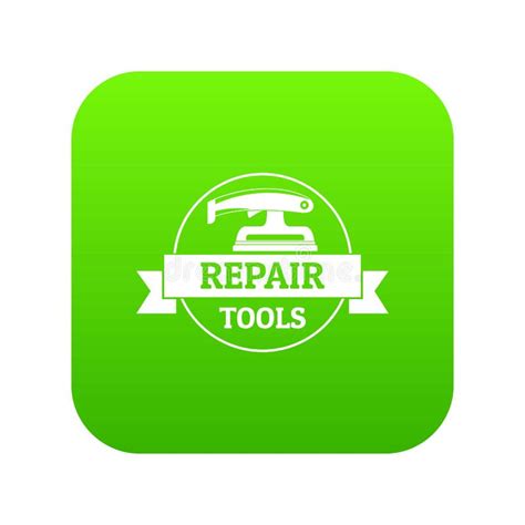 Repair Tool Icon Green Vector Stock Vector Illustration Of Engine