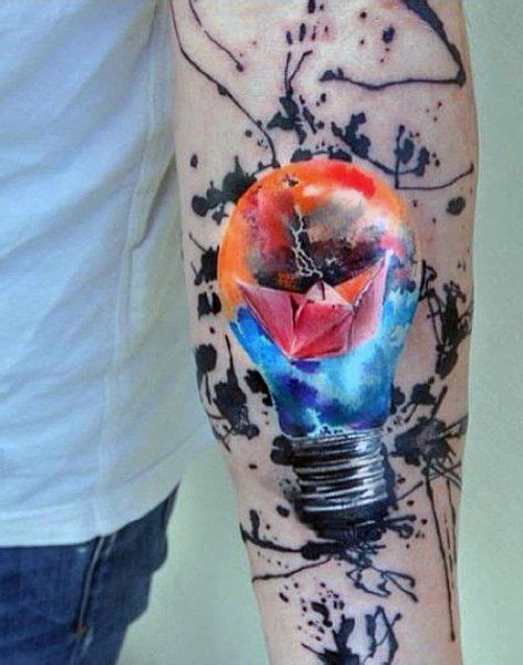 Top Best Abstract Tattoos For Men Artistic Designs Lightbulb