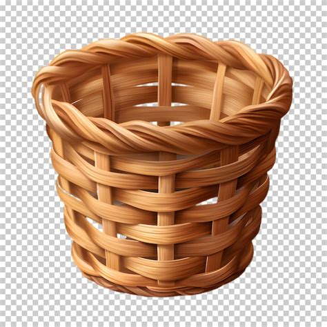 Cesta De Vime Png Isolada Em Fundo Transparente Psd Premium