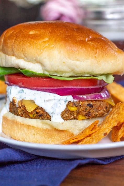 Sweet Potato And Black Bean Veggie Burgers Plant Based Dinner Recipe