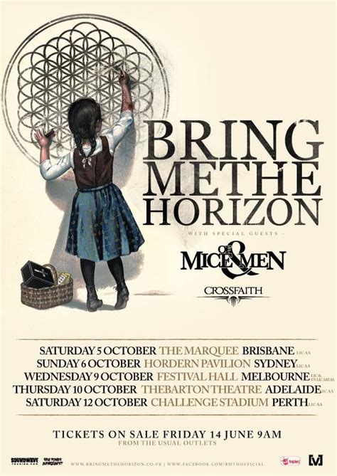 Bring Me The Horizon - 2013 Australia Tour Poster October Festival ...