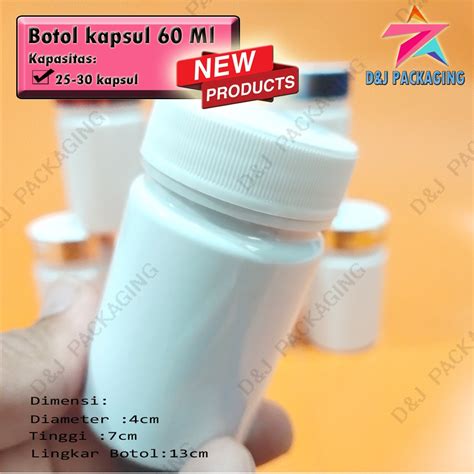 Jual Botol Kapsul Ml Botol Kapsul Isi Putih Plug Inner