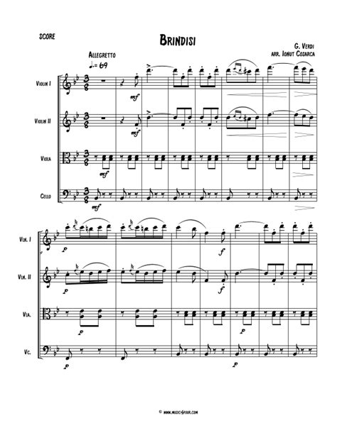 Libiamo Ne Lieti Calici From La Traviata Arr Ionut Cosarca Sheet