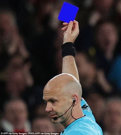 Now Referees Are To Hand Out BLUE Cards Football Fans Left Baffled By