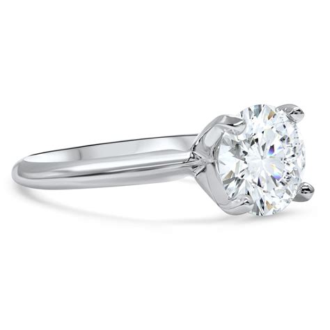 2 Carat Cz Cubic Zirconia Solitaire Engagement Ring 14k White Gold 14k Eternal Jewelry Lv