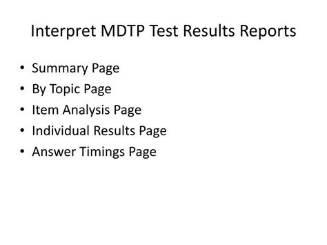 mathematics diagnostic testing project mdtp powerpoint  id