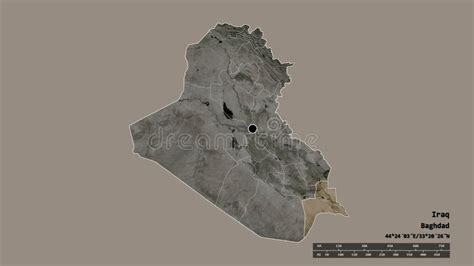 Location Of Al Basrah Province Of Iraq Satellite Stock Illustration