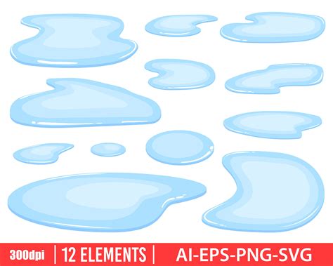 Puddles Of Water Clipart Image