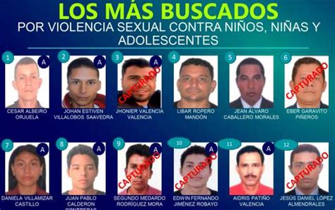 Revelan El Cartel De Los Más Buscados Por Violencia Sexual Contra Niños