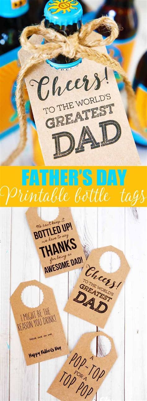 Father S Day Printable Bottle Tags Free Printable Skip To My Lou