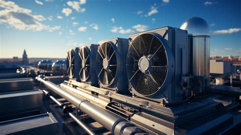 Premium Photo Large Industrial Air Conditioning System Generative Ai