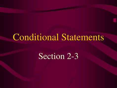 Ppt Conditional Statements Powerpoint Presentation Free Download