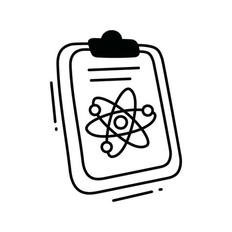 Biophysics Clipboard Doodle Icon Design Illustration Science And