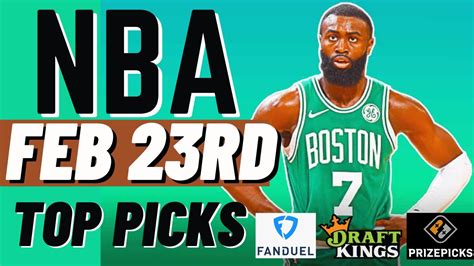 NBA Dfs DraftKings Fanduel Prize Picks Thursday 2 23 2023 YouTube