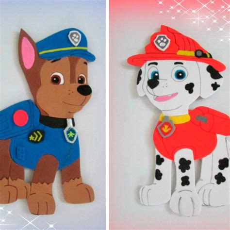 Moldes De Paw Patrol La Patrulla Canina En Fieltro