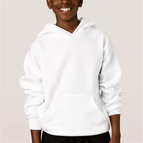 Kids White Customizable Plain Blank Hoodie | Zazzle.com