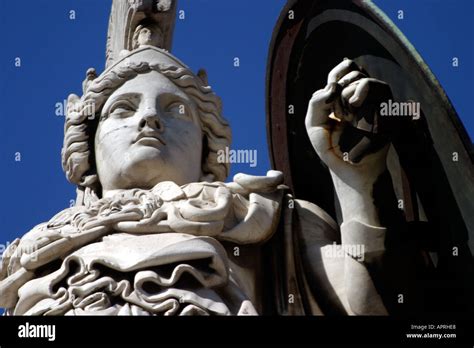 Statue Of The Goddess Athena At The Academy In Athens Stock Photo Alamy