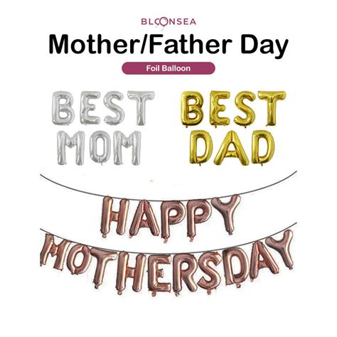 Happy Mothers Day And Fathers Day Theme Banner Bunting Selamat Hari