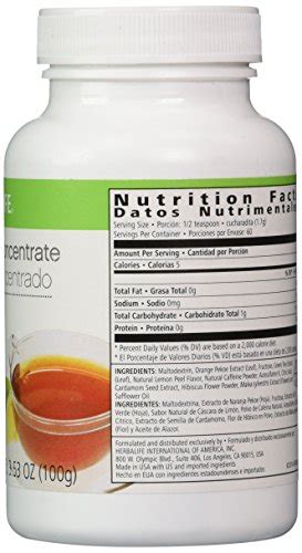 Herbalife Herbal Tea Concentrate Lemon Oz Menuculture