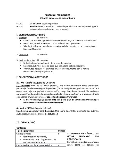 Examen Junio Preguntas Y Respuestas Redacci N Period Stica