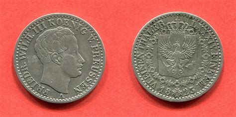 Brandenburg Preussen 1 6 Thaler 1825 A Friedrich Wilhelm III 1797