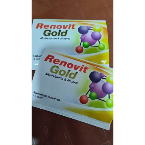 Jual Renovit Gold Strip Isi Kaplet Suplemen Multivitamin Mineral