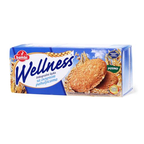 Integralni Keks Wellness Ovsene Pahuljice 210g