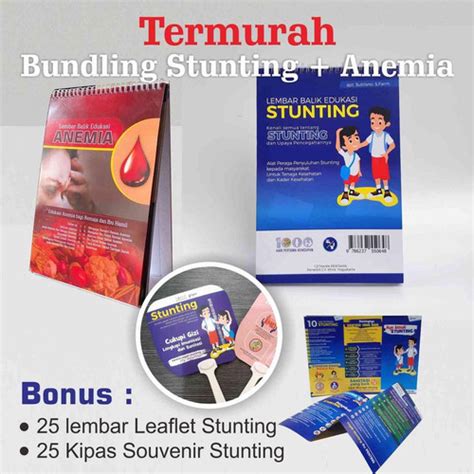 Jual Paket Bundling Lembar Balik Anemia Dan Stunting Free Brosur Dan