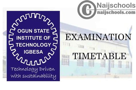 Ogun State Institute Of Technology Ogitech Ndi Second Semester