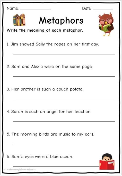 Metaphor Examples Definition And Worksheets What Is A Metaphor