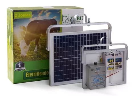 Eletrificador Placa Solar Cerca Elétrica Rural 50km Zebu Parcelamento