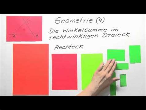 Grundlagen Der Geometrie Rechteck Und Rechtwinkliges Dreieck