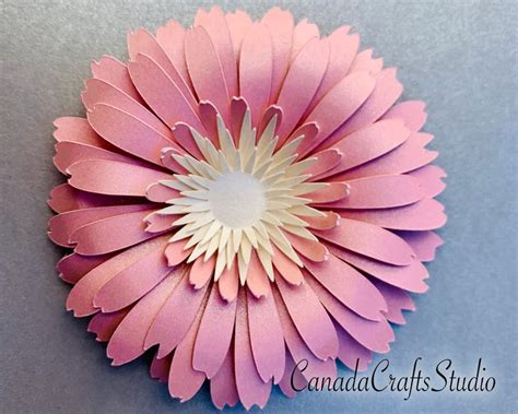 SVG DXF Gerbera Daisy Template Paper Flower Etsy UK