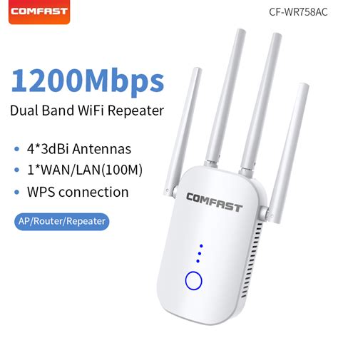 COMFAST 1200Mbps Dual Band 2 4G 5GHz Wireless Extender 802 11ac Wifi