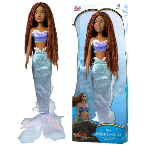 Nova Boneca Ariel Princesa Disney Filme Pequena Sereia 55Cm Babybrink