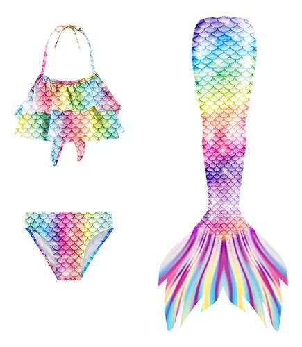 Kit De Cola De Sirena Con Bikini Sin Monoaleta For Children Meses sin interés