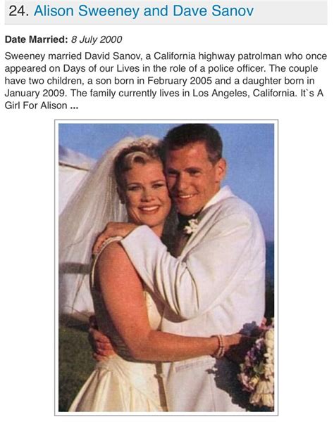 Alison Sweeney wedding | Alison sweeney, Awkward pictures, Celebrity ...