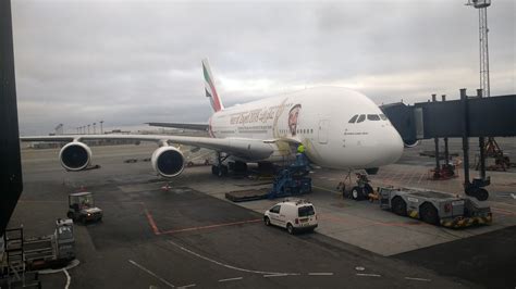 Got lucky enough to fly on the upper deck of Emirates A380-800 today :D ...