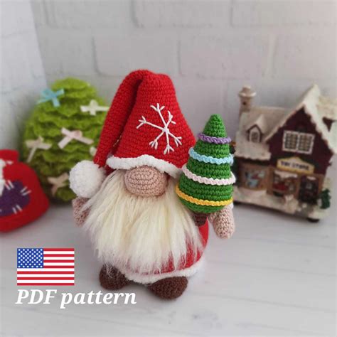 Scandinavian Christmas Gnome Crochet Pattern Printable Pdf