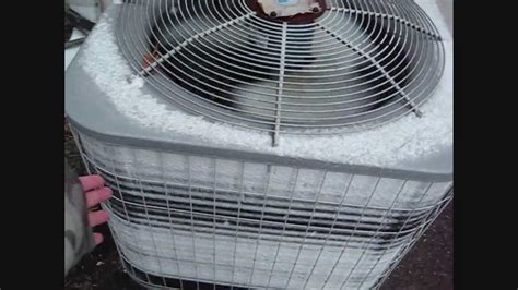 2004 Carrier 3 Ton Heat Pump Footage Leading Up To Defrost Cycle Steam