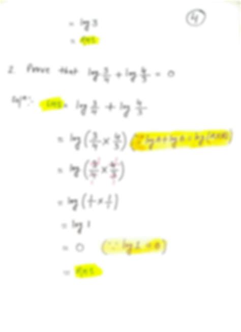 Solution Logarithm Part Studypool