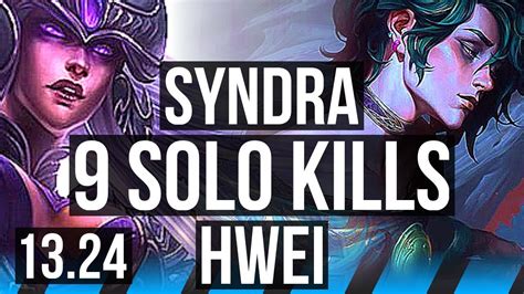 SYNDRA Vs HWEI MID 9 Solo Kills 400 Games 1 0M Mastery