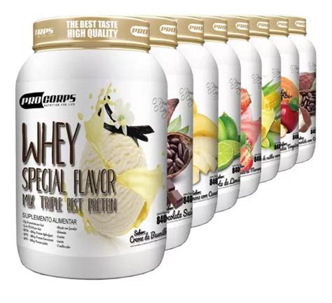 Kit 8 Whey Protein 3w Special Flavor Atacado Sabor Sorvete De