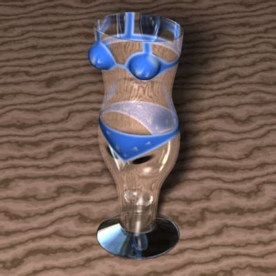 Souvenir Drinking Glass Bikini D Model