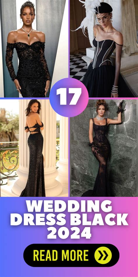 2024 Black Wedding Dresses Elegant Unique Bridal Trends