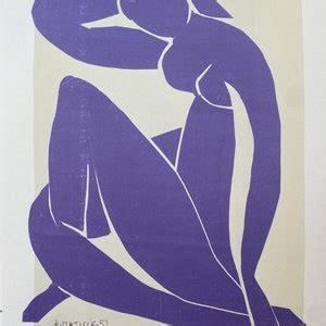 Henri Matisse Blue Nude Lithograph Certificate Signed Top Wall Art Pop Art After