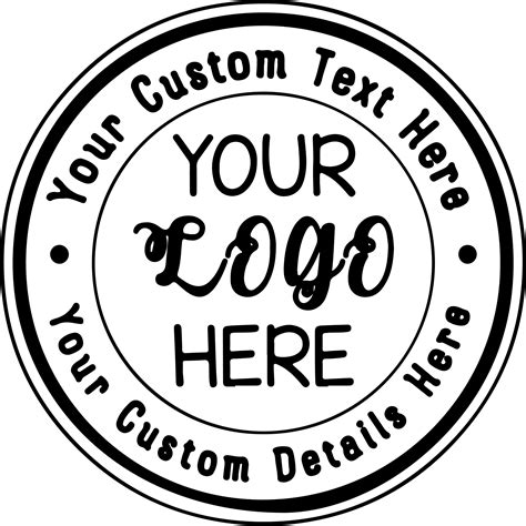 Buy Custom Business Logo Double Round Border Stamp Lines Of Text