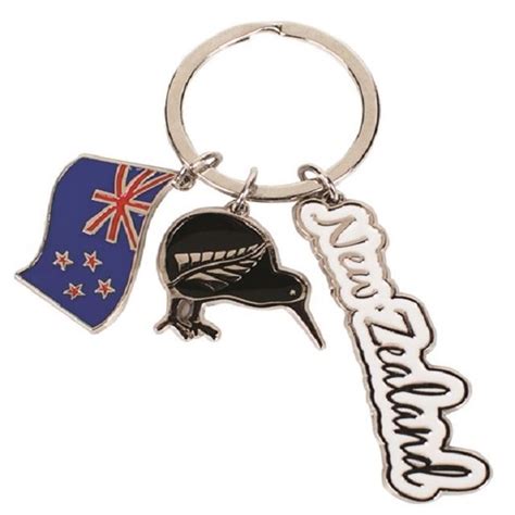 Keyring Nz Flag Kiwi Gift Shop Glenfield Souvenirs Kiwiana Gifts