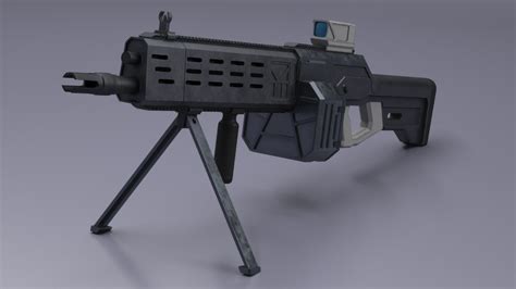 Futuristic Machine Gun 3d Turbosquid 2233821